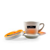 Exceptional Orange Cup & Saucer with Lid (220ml)