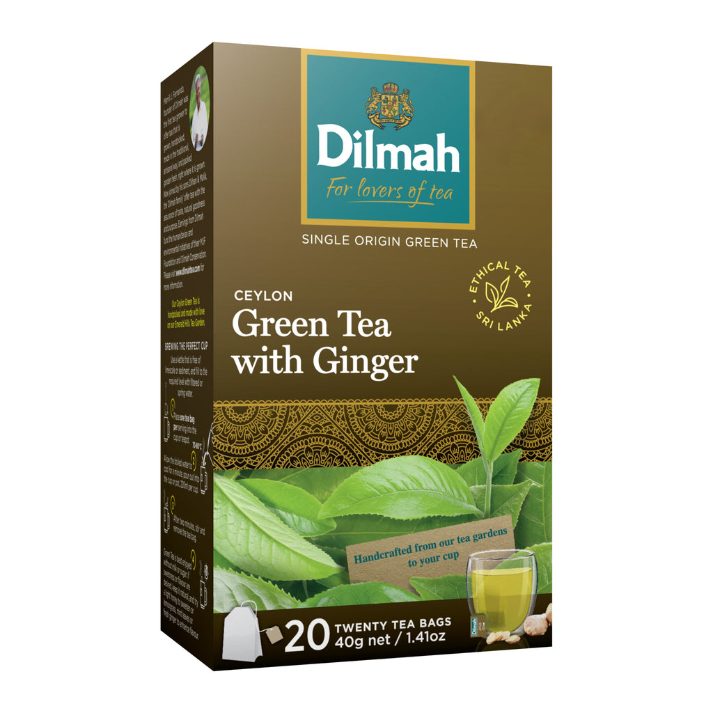 Dilmah Ginger Green Tea 20 tea bags Dilmah New Zealand