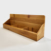 Exceptional Empty Open Bamboo Presenter Tray - 3 Slots