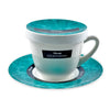 Exceptional Teal Cup & Saucer with Lid (220ml)