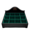 Dilmah Standard Empty Open Black Presenter Tray - 12 Slots