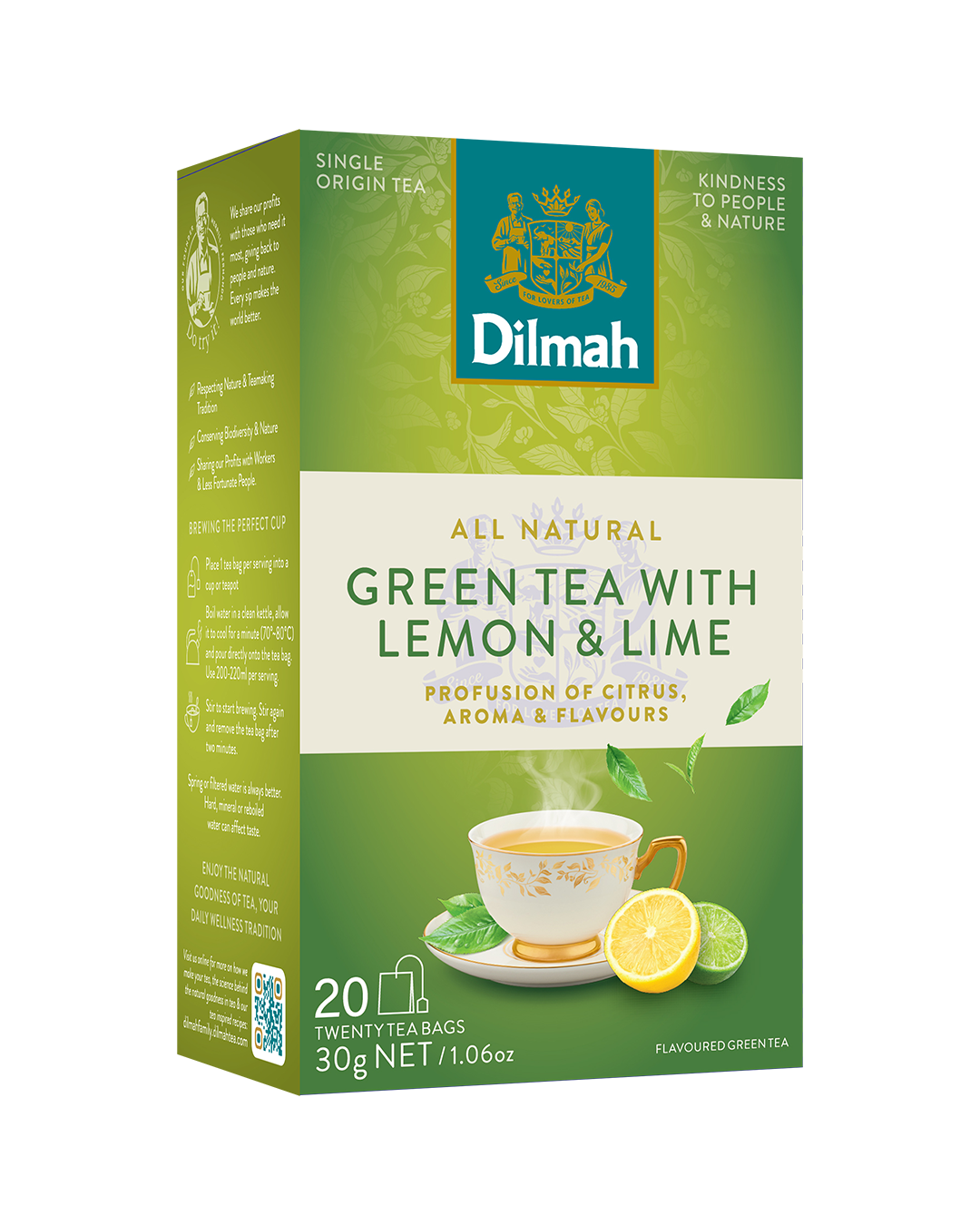 Green Tea with Lemon & Lime 20 Tagged Tea Bags
