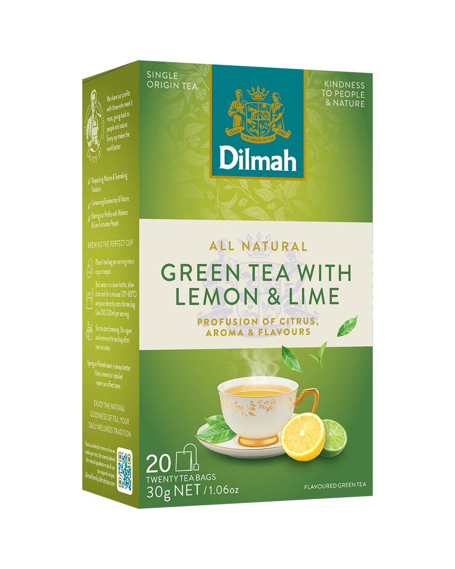 Green Tea with Lemon & Lime 20 Tagged Tea Bags