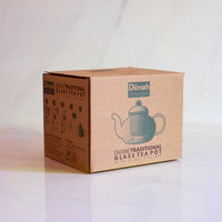 Endane Traditional Glass Tea Pot With Glass Strainer (600ml)