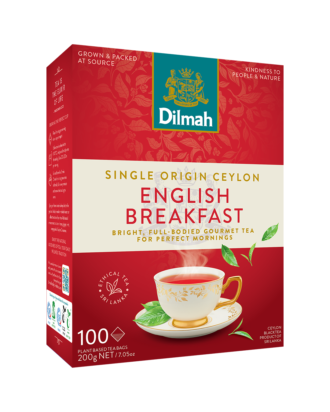 Premium English Breakfast 100 Tagless Tea Bags