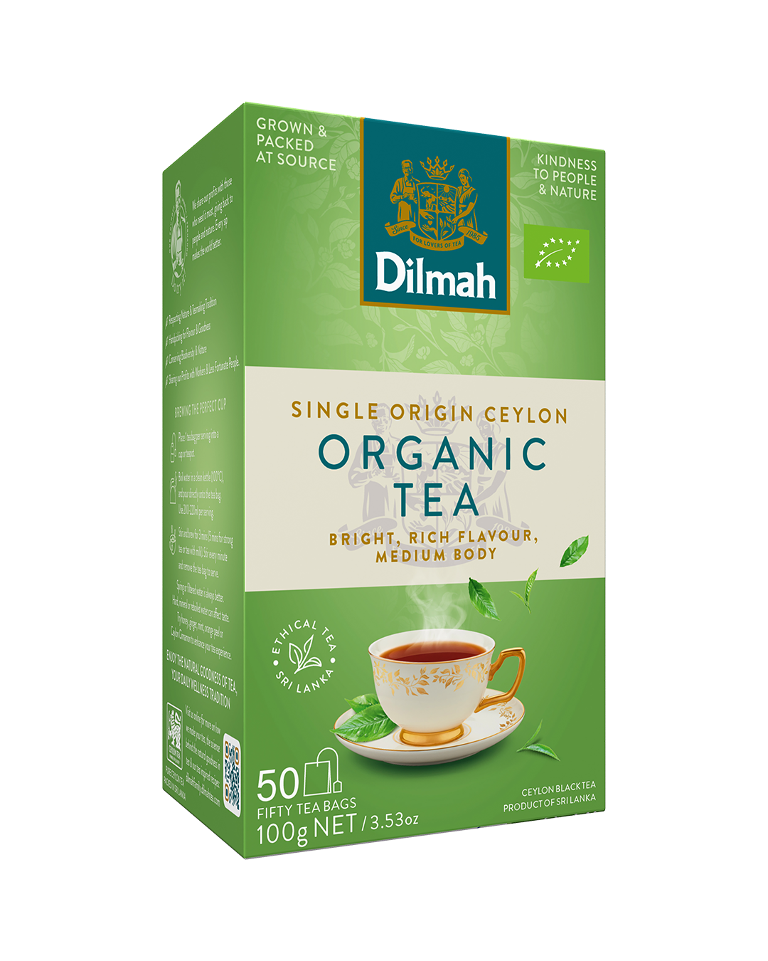 Premium Organic 50 Tagged Tea Bags