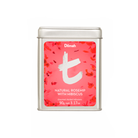 t-Series Tin Natural Rosehip with Hibiscus 100g Loose Leaf Tea