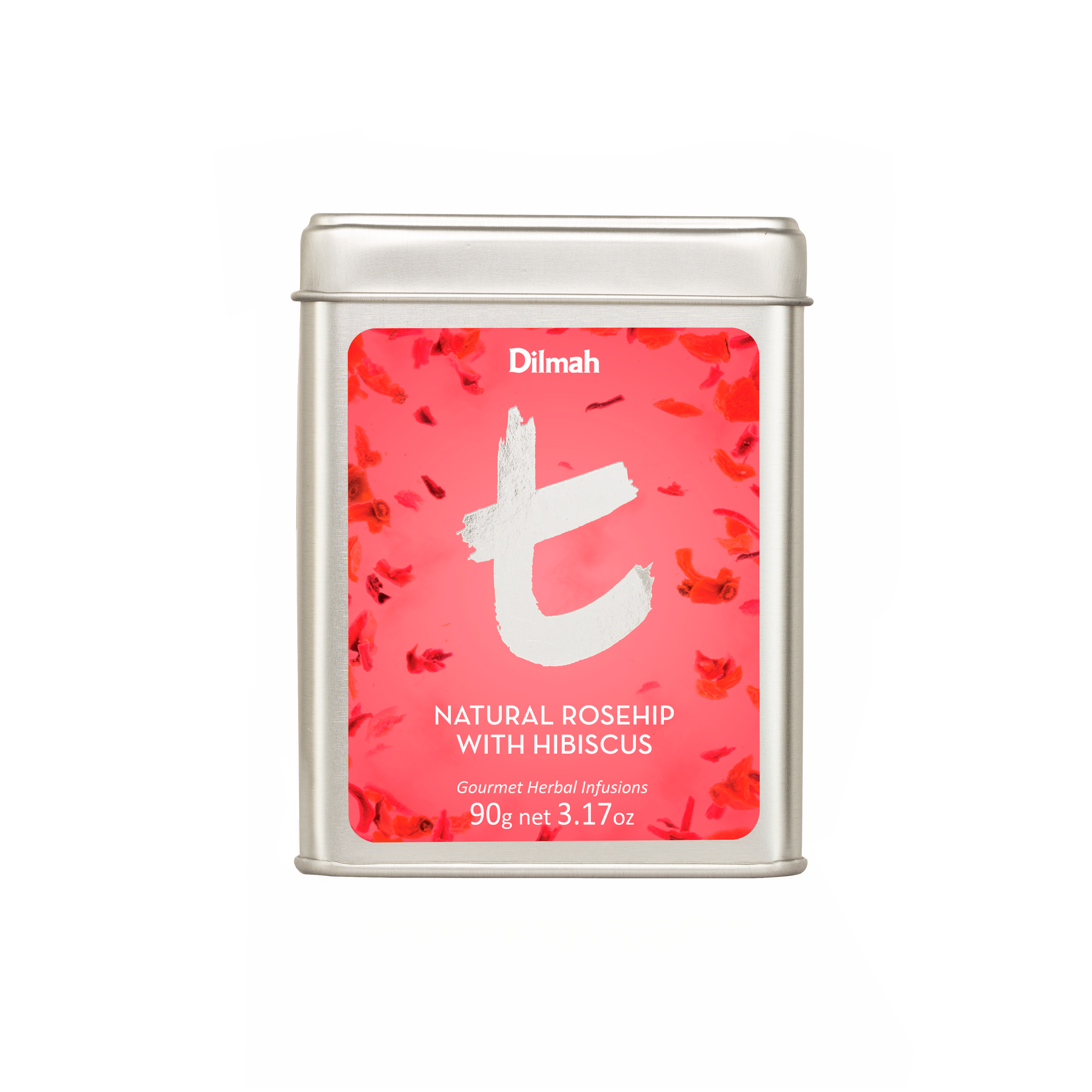 t-Series Tin Natural Rosehip with Hibiscus 100g Loose Leaf Tea