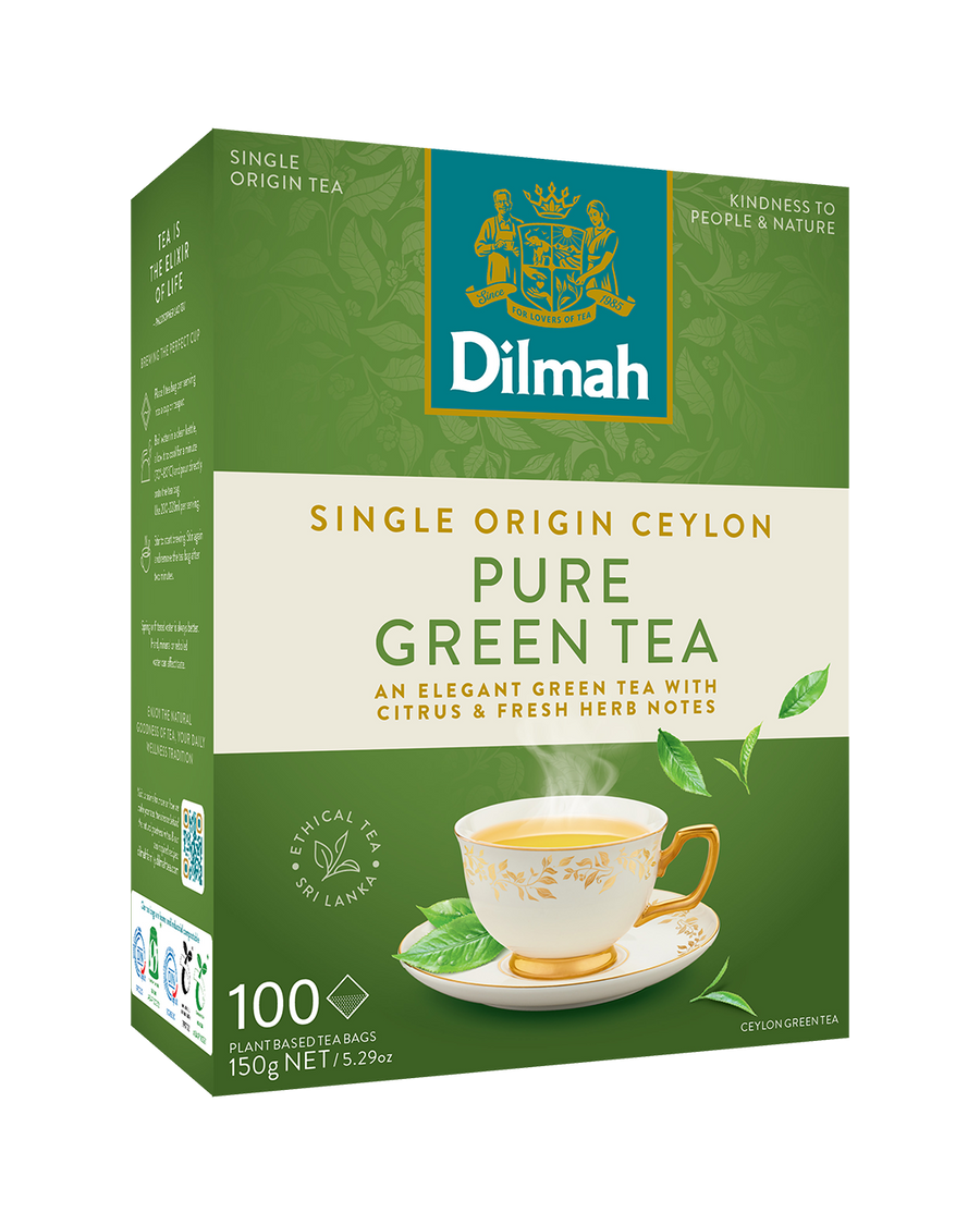 Ceylon Pure Green Tea 100 Tagless Tea Bags INN