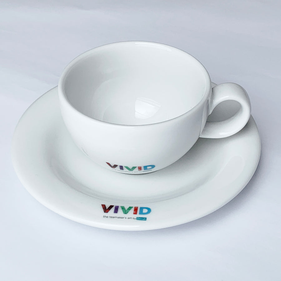 Vivid Porcelain Cup And Saucer 200ml
