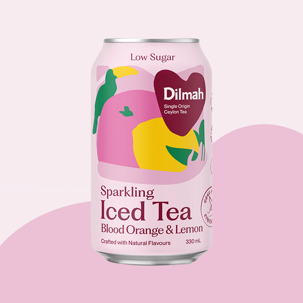 Dilmah Low Sugar Sparkling Natural Blood Orange & Lemon (4 Cans)