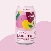 Dilmah Low Sugar Sparkling Natural Blood Orange & Lemon (4 Cans)