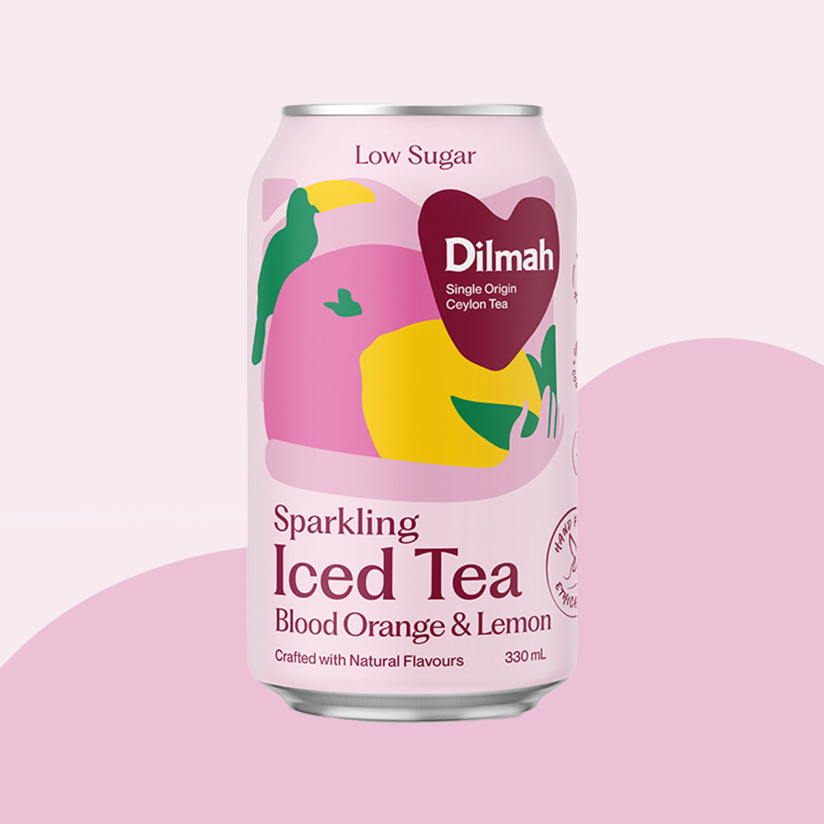 Dilmah Low Sugar Sparkling Natural Blood Orange & Lemon (4 Cans)