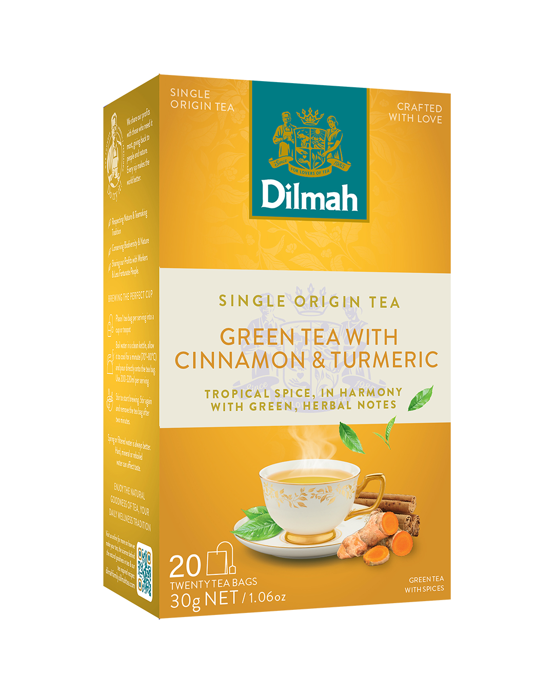 Green Tea With Cinnamon And Tumeric 20 Tea Bags