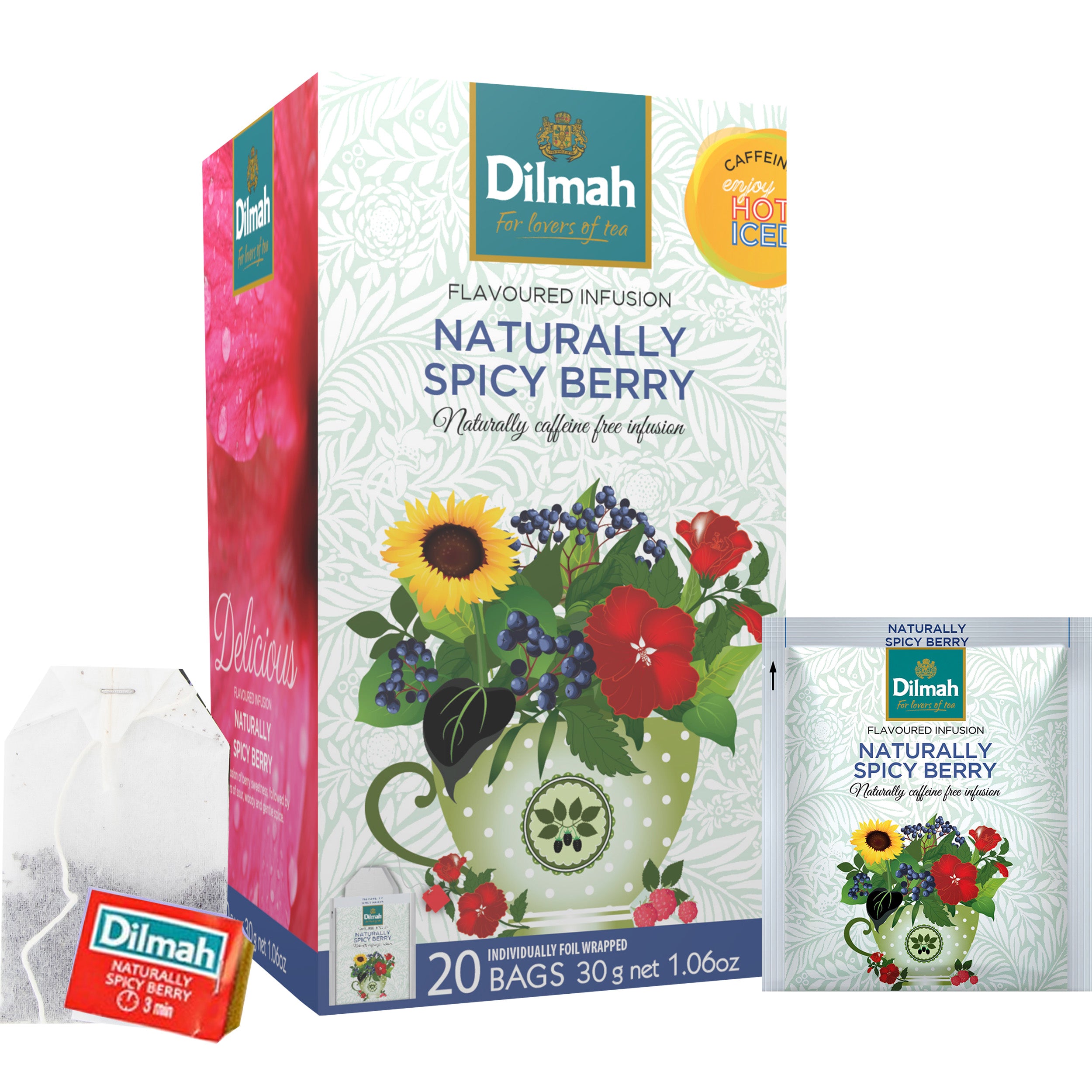 Naturally Spicy Berry Infusion 20 Individually Wrapped Tea Bags