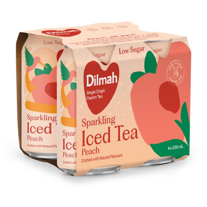 Dilmah Low Sugar Sparkling Natural Peach (4 cans)