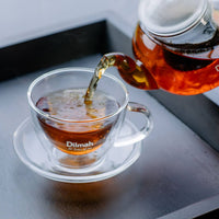 Endane Double Wall Glass Cup & Saucer (220ml)