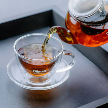 Endane Double Wall Glass Cup & Saucer (220ml)