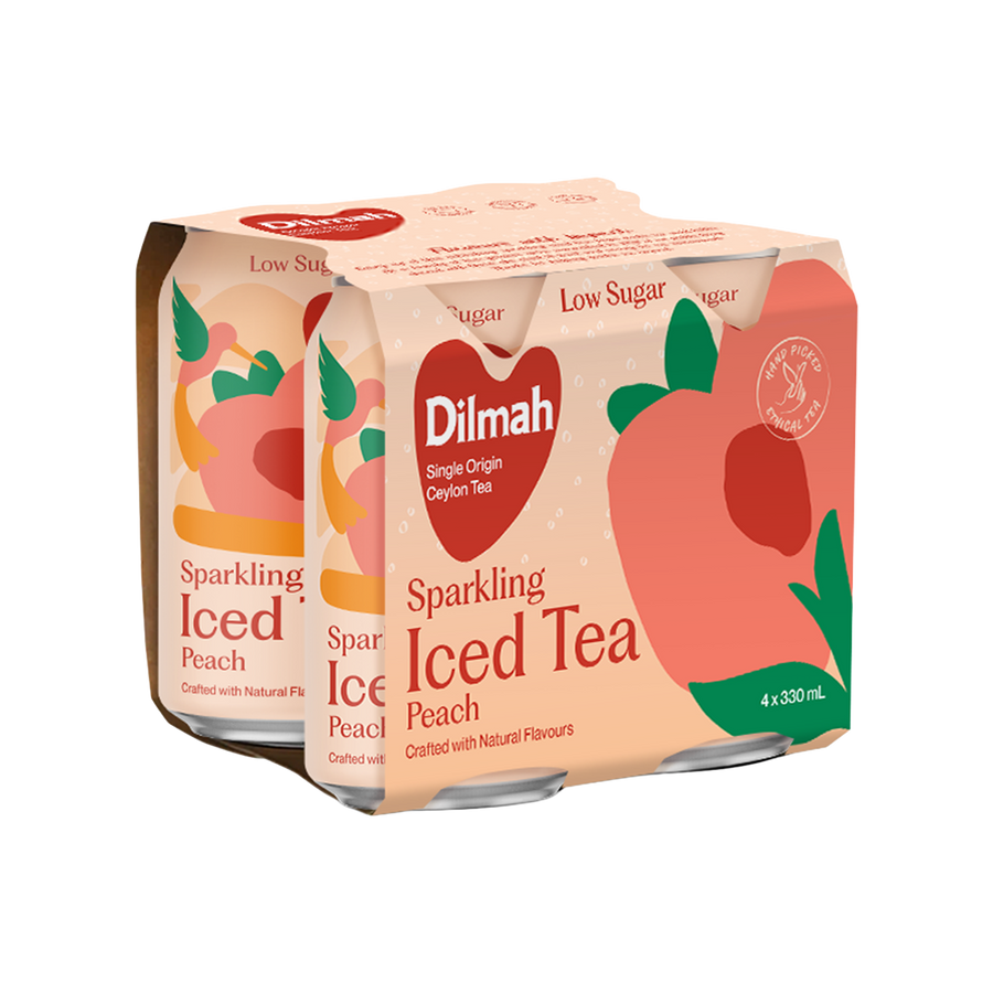Dilmah Low Sugar Sparkling Natural Peach (4 cans)