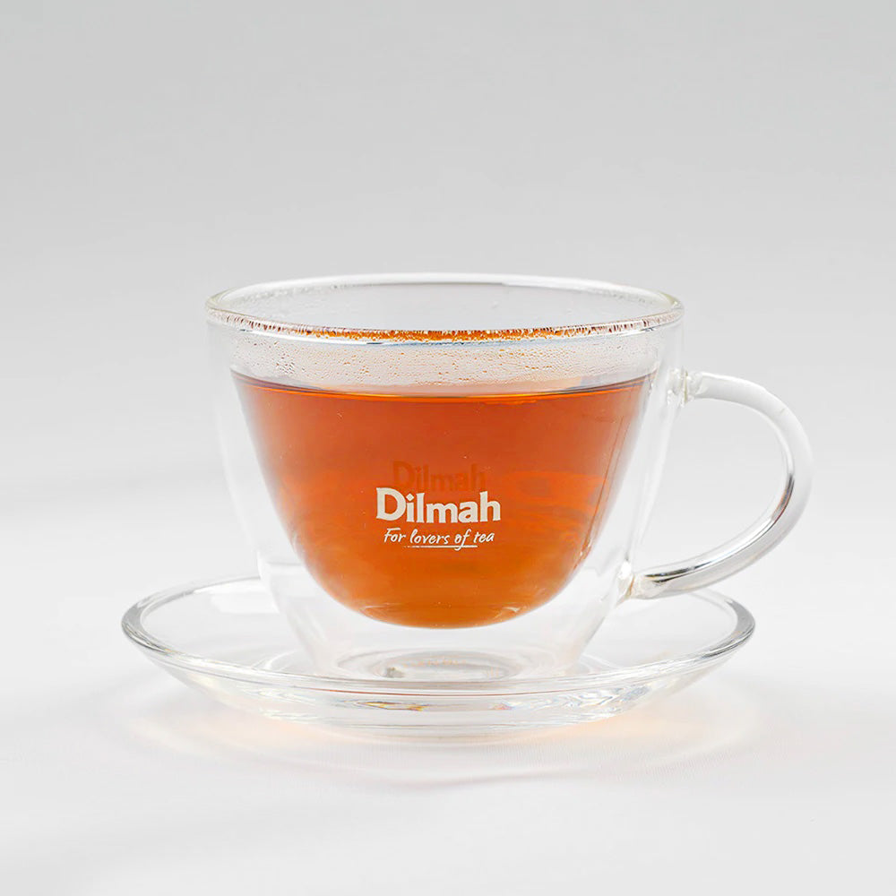 Endane Double Wall Glass Cup & Saucer (220ml)