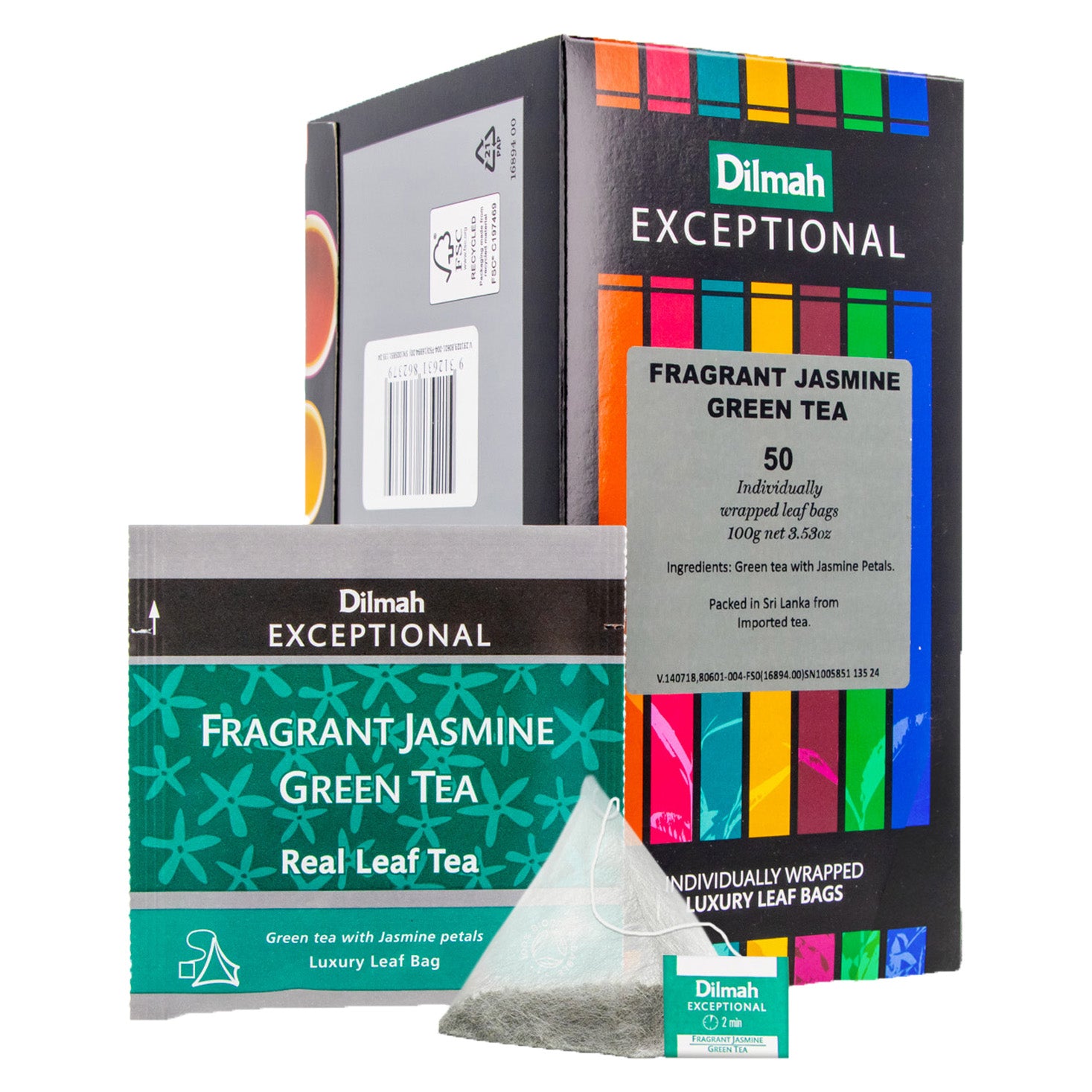 Exceptional Fragrant Jasmine Green Tea 50 Enveloped Tea Bags