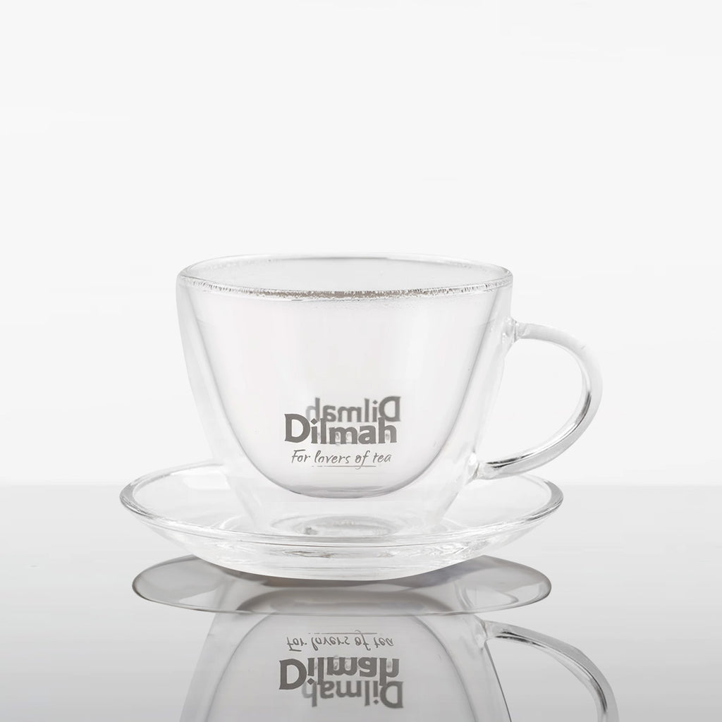 Endane Double Wall Glass Cup & Saucer (220ml)