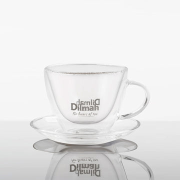Endane Double Wall Glass Cup & Saucer (220ml)