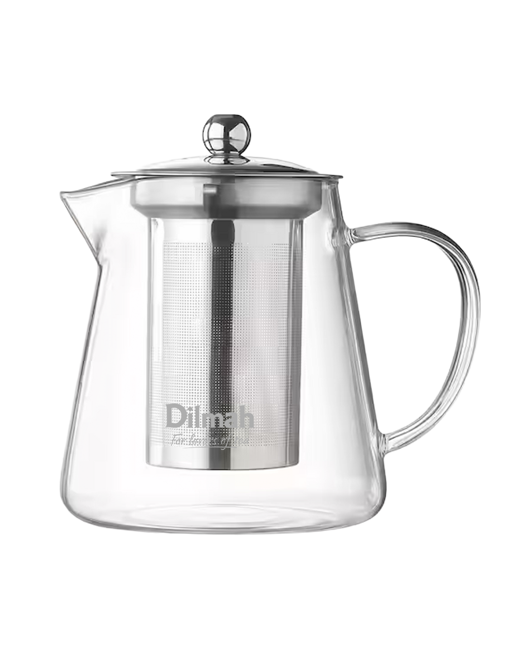 Endane Contemporary Glass Tea Pot With Stainless Steel Strainer (500ml)