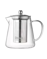 Endane Contemporary Glass Tea Pot With Stainless Steel Strainer (500ml)