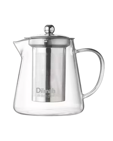 Endane Contemporary Glass Tea Pot With Stainless Steel Strainer (500ml)