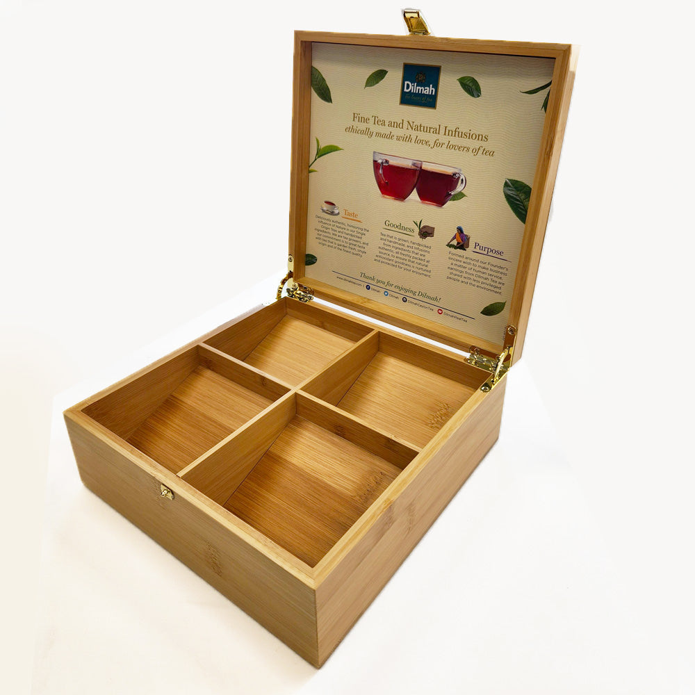 Exceptional Empty Bamboo Presenter - 4 Slanted Slots
