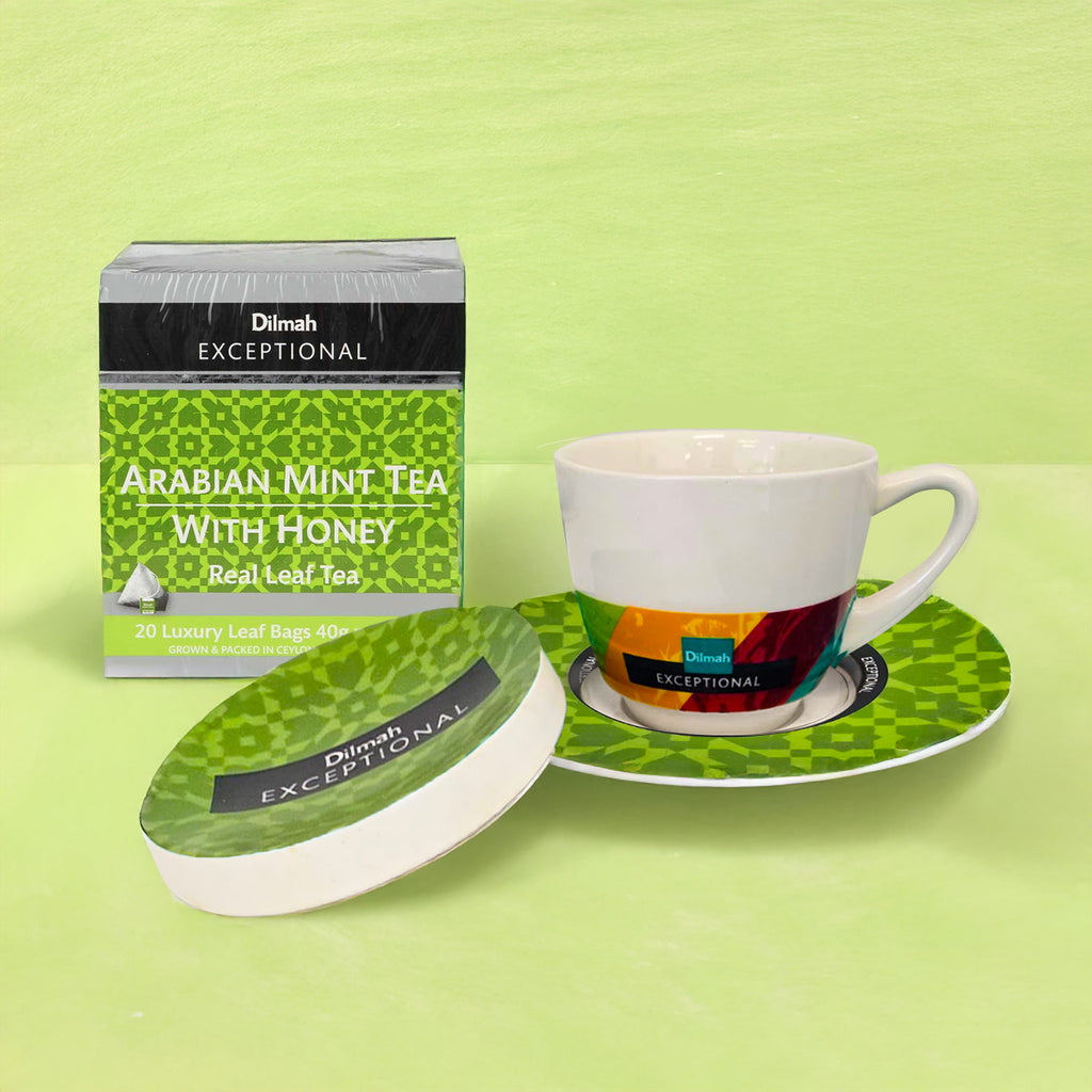 Exceptional Green Cup & Saucer With Lid (220ml)