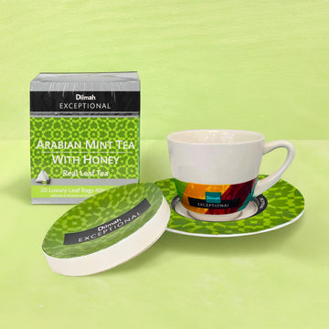 Exceptional Green Cup & Saucer With Lid (220ml)