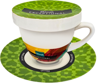 Exceptional Green Cup & Saucer With Lid (220ml)
