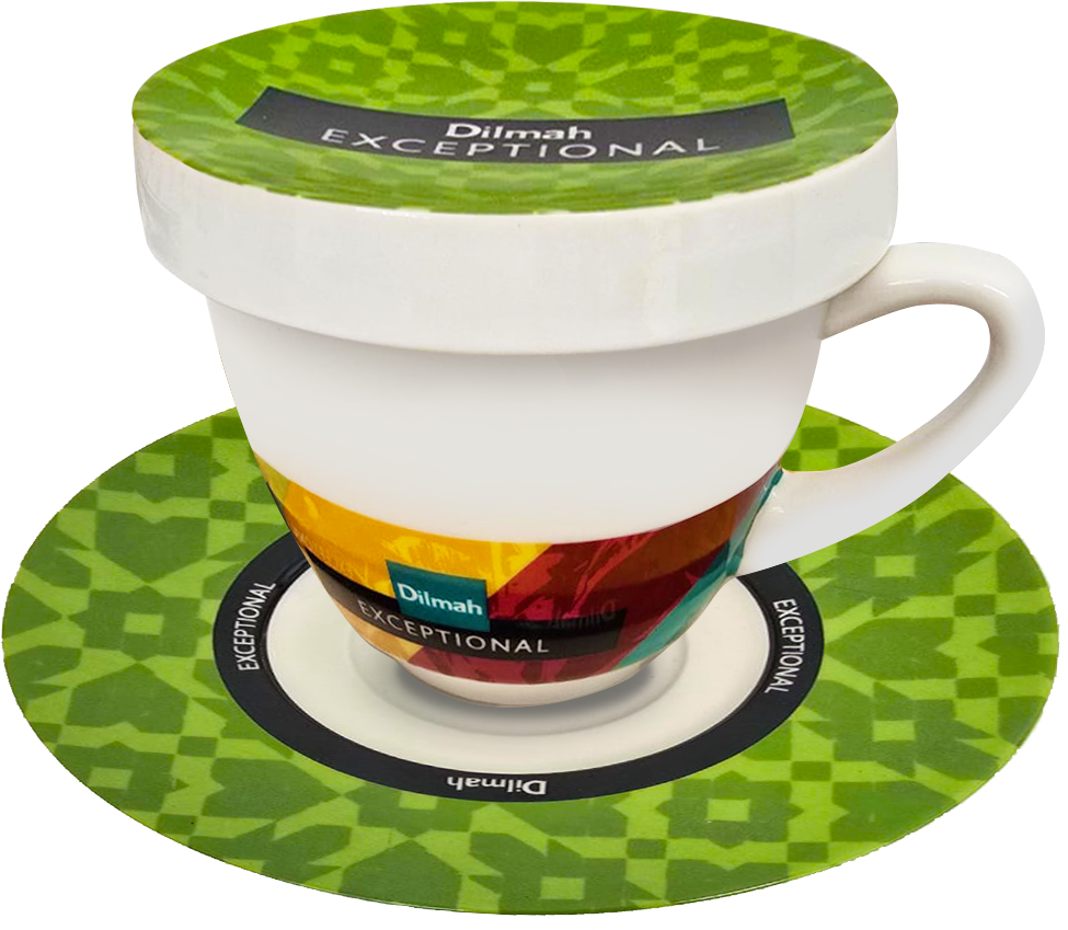 Exceptional Green Cup & Saucer With Lid (220ml)