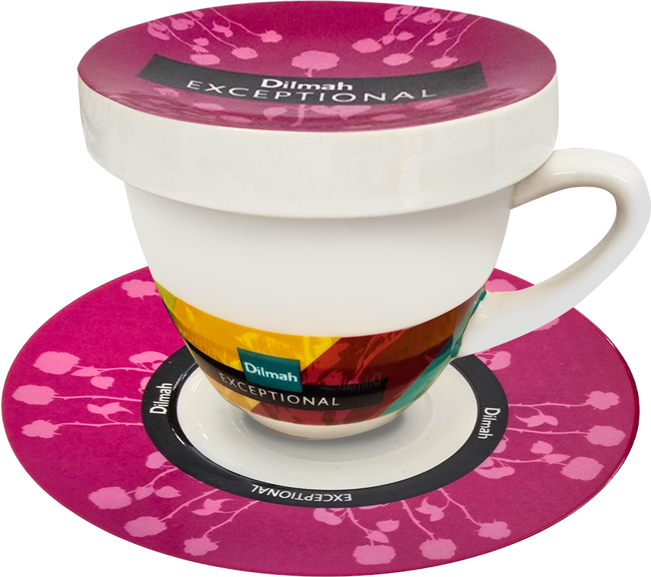 Exceptional Pink Cup & Saucer With Lid (220ml)