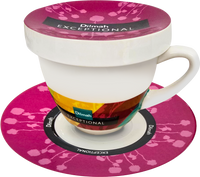 Exceptional Pink Cup & Saucer With Lid (220ml)