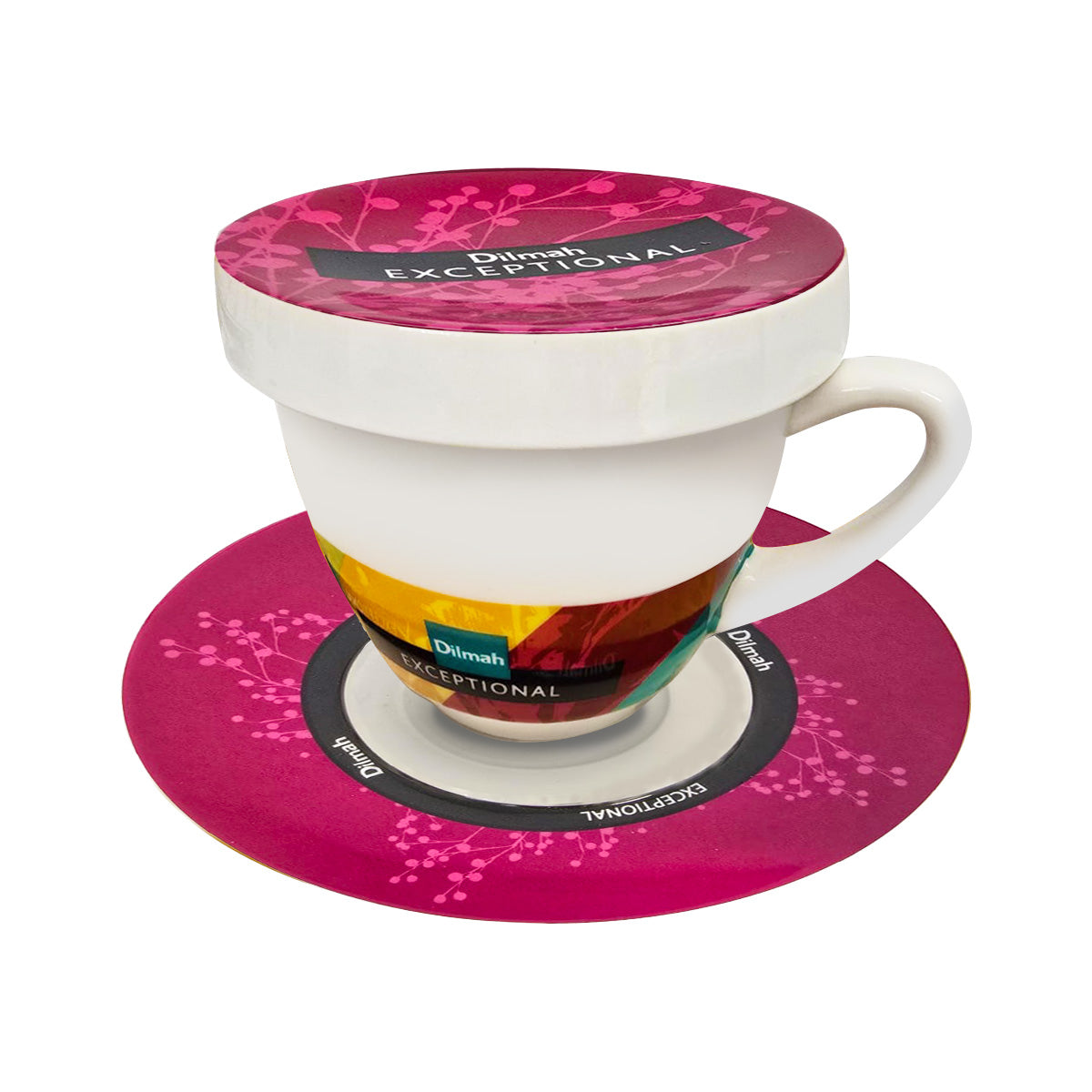 Exceptional Purple Cup & Saucer With Lid (220ml)