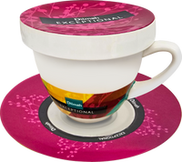 Exceptional Purple Cup & Saucer With Lid (220ml)