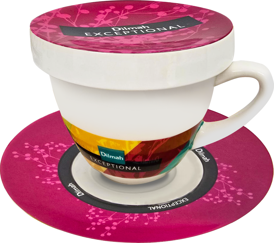 Exceptional Purple Cup & Saucer With Lid (220ml)