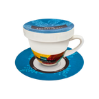 Exceptional Blue Cup & Saucer With Lid (220ml)