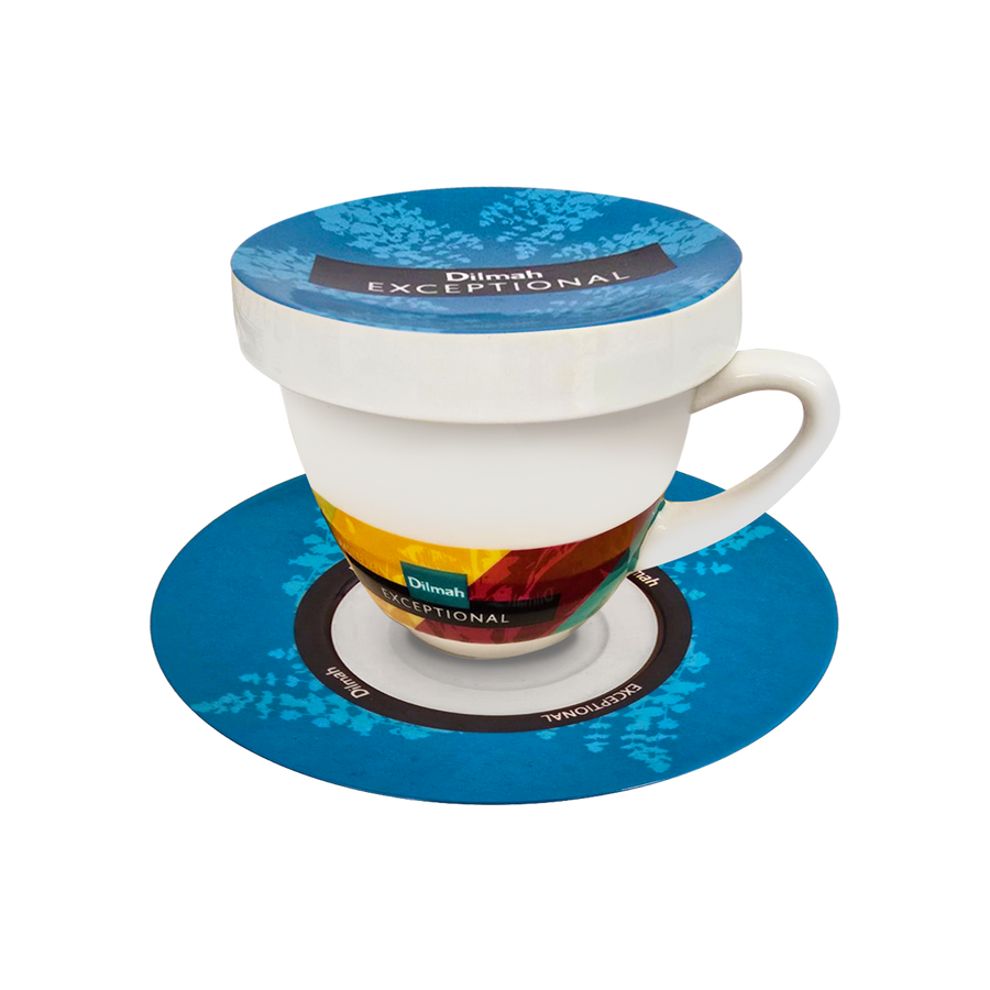 Exceptional Blue Cup & Saucer With Lid (220ml)
