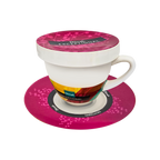 Exceptional Purple Cup & Saucer With Lid (220ml)