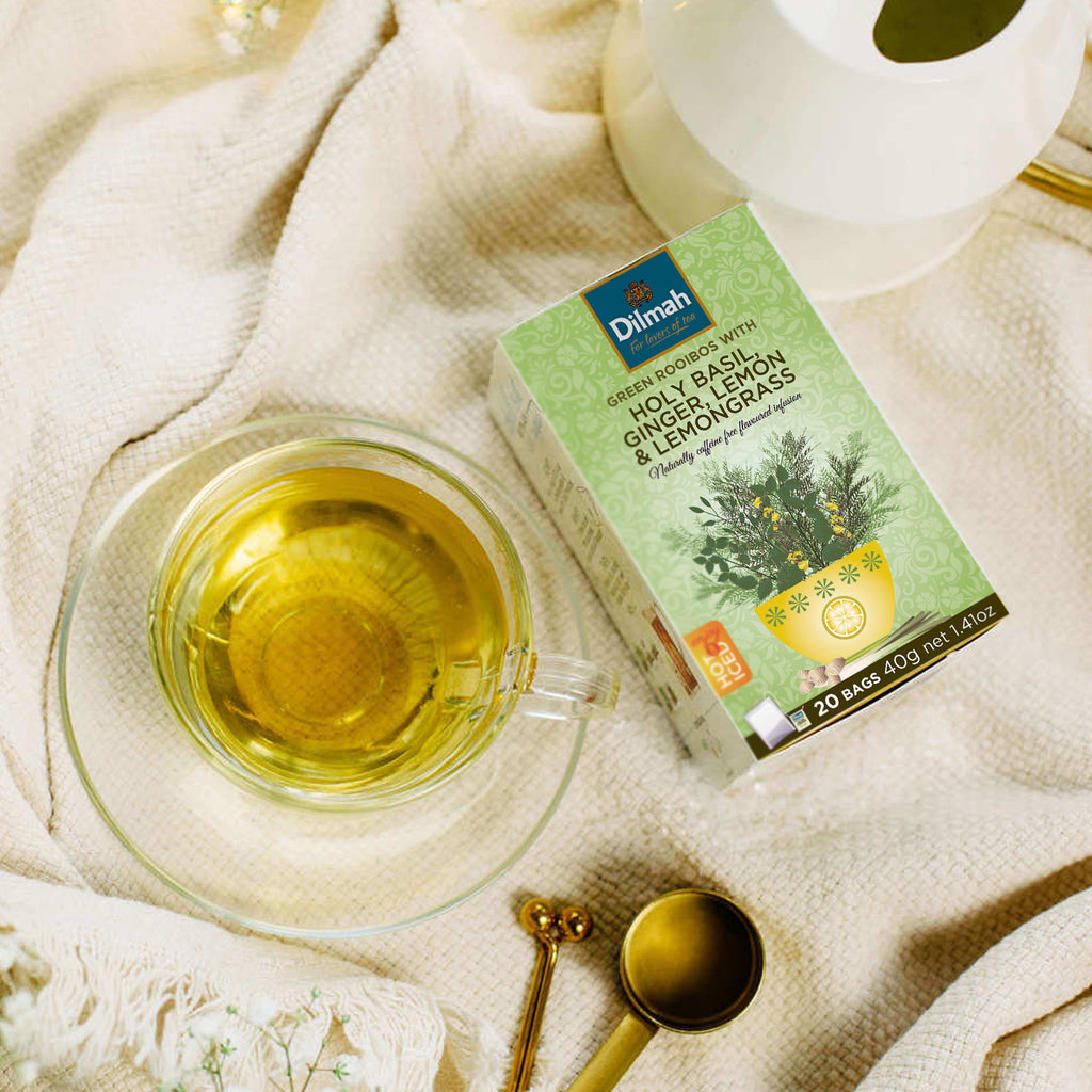 Holy Basil, Ginger, Lemon And Lemongrass Infusion 20 Tagged Tea Bags