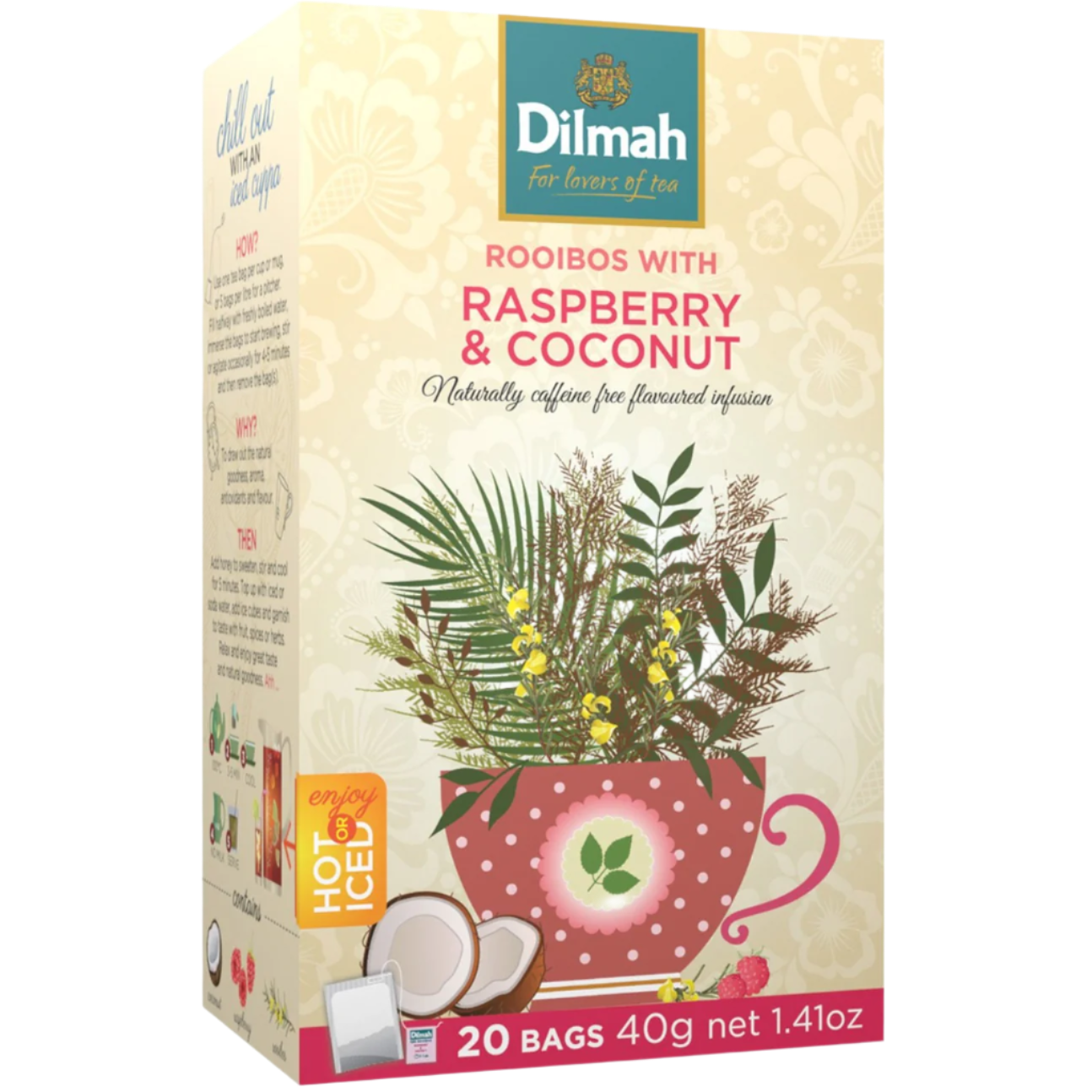 Raspberry & Coconut Infusion 20 Tea Bags