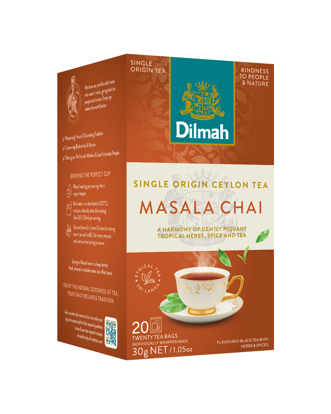 Masala Chai Spice 20 Foil Enveloped Teabags INN