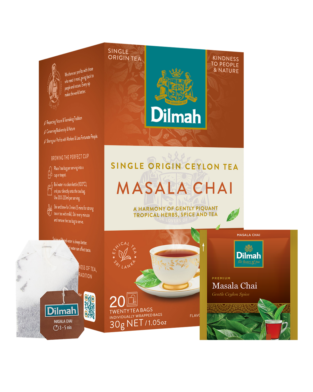 Masala Chai Spice 20 Foil Enveloped Teabags INN