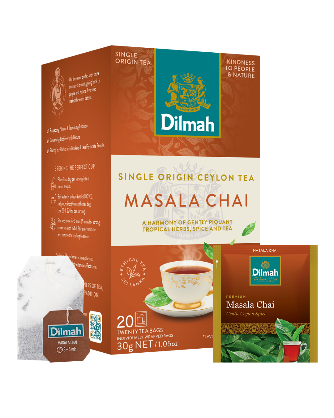 Masala Chai Spice 20 Foil Enveloped Teabags INN