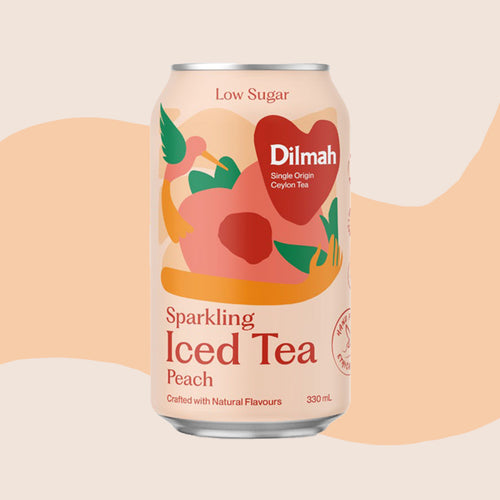 Dilmah Low Sugar Sparkling Natural Peach (4 cans)