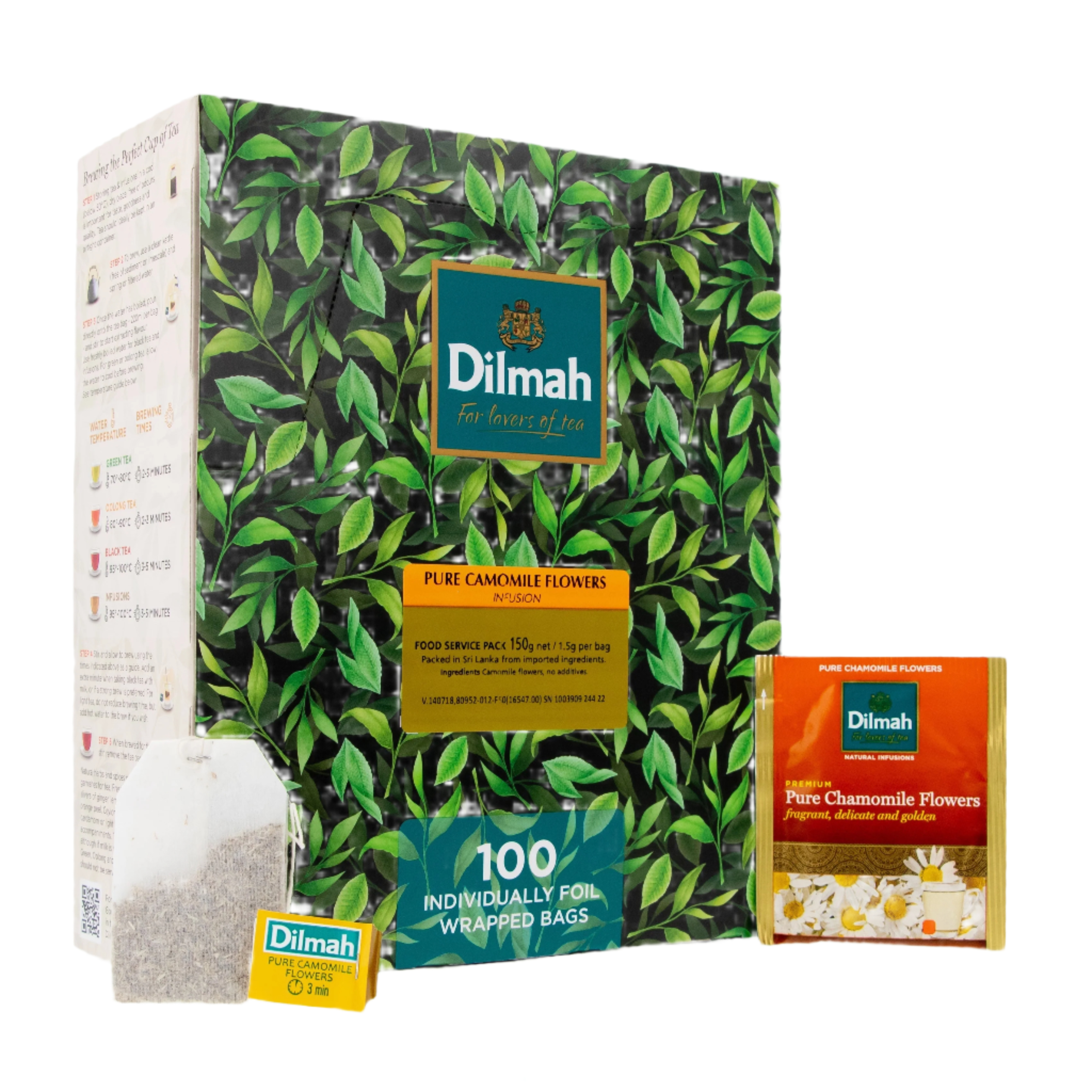 Pure Camomile Flowers Infusion-100 Individually Wrapped Tea Bags